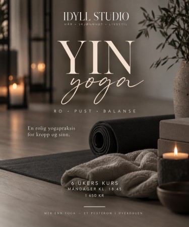 6 Ukers Yin Yoga - Kl 18:45 Oppstart 4 Januar 2027